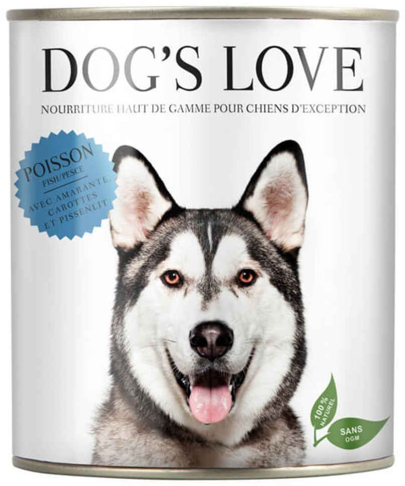 Dog's Love Poisson avec amaranthe, carottes et pissenlit (400 g)