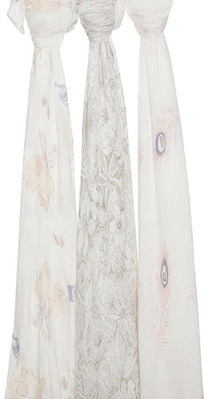 Aden + Anais Lot de 3 langes silky soft 120 x 120 cm Featherlight