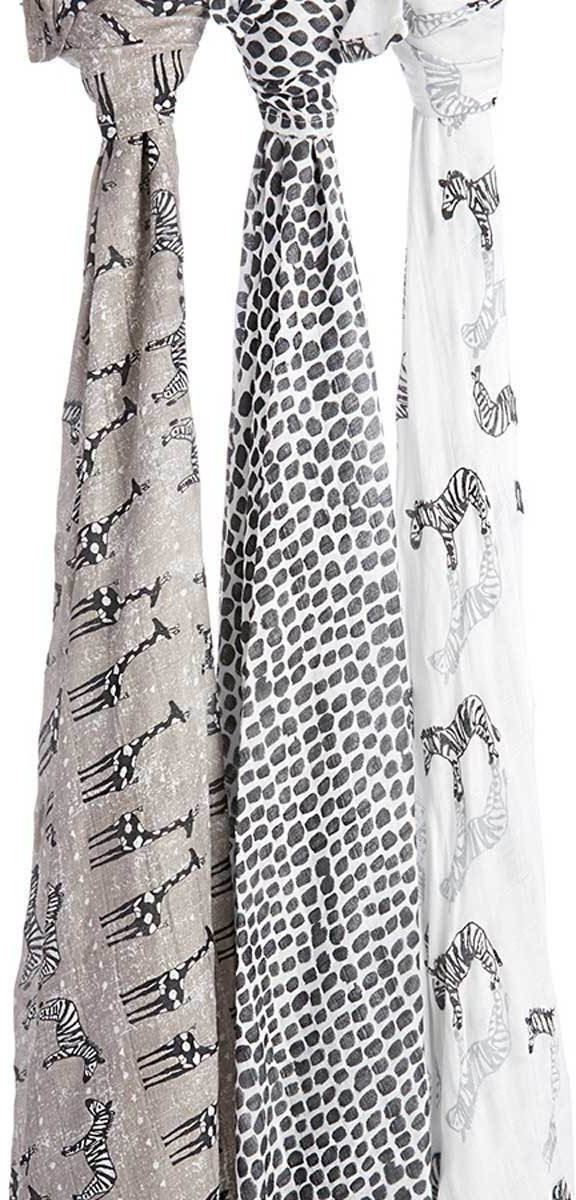 Aden + Anais Lot de 3 langes silky soft 120 x 120 cm Sahara