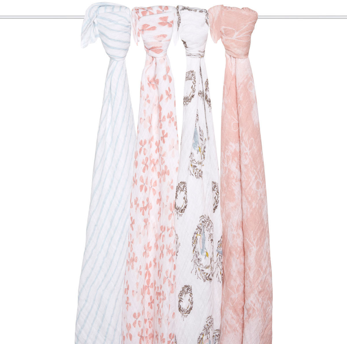 aden + anais Lot de 4 langes en mousseline Birdsong