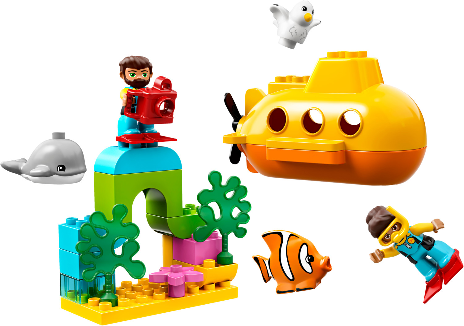LEGO®-DUPLO® L'aventure en sous-marin Jouet de Bain Éducatif pour Tout  Petits Fille et Garçon dès 2 Ans, 24 Pièces de Co 1091 - Cdiscount Jeux -  Jouets