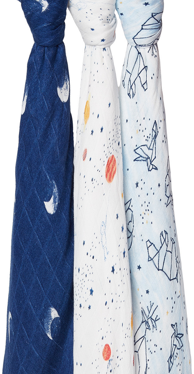 Aden + Anais Lot de 3 langes silky soft 120 x 120 cm Stargaze