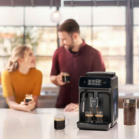 Philips Series 1200 EP1220 - Machine à café automatique avec buse vapeur  'Cappuccino' - 15 bar - noir mat
