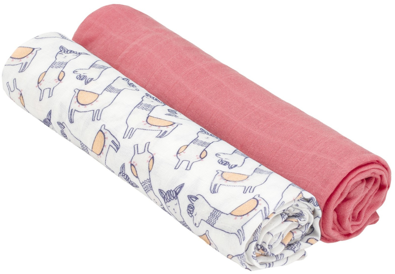 Lässig Heavenl Soft Swaddle XL Glama Lama Coral