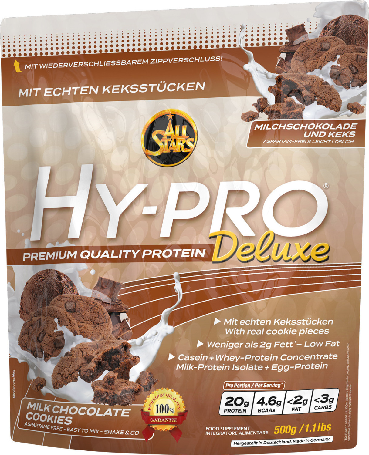 All Stars HY-PRO Deluxe 500g Milch Schokolade Cookies ab 21,89 ...