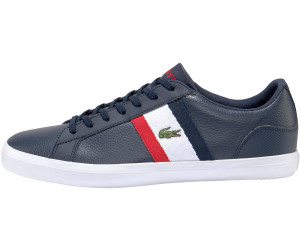 lacoste lerond white navy