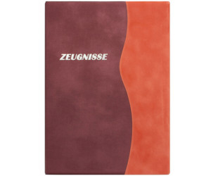terrakotta Zeugnismappe mit Gravur Farbe Zeugnisringbuch A4 mit 10 Hüllen