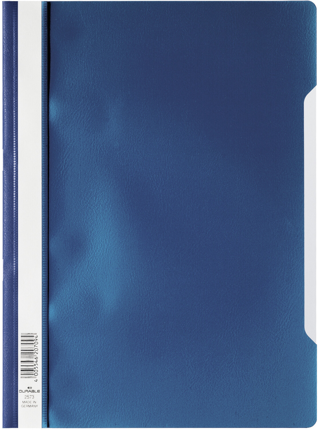DURABLE 257307 Clear View Folder Standard A4 , Polyprop, 227 x 310 mm, Pack of 50, Dark Blue