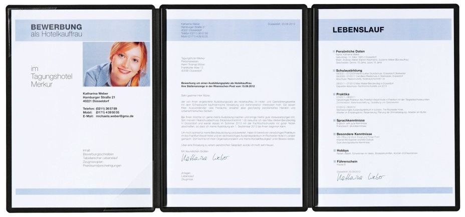 PAGNA Square Application Folder A4 Black (22022-04)