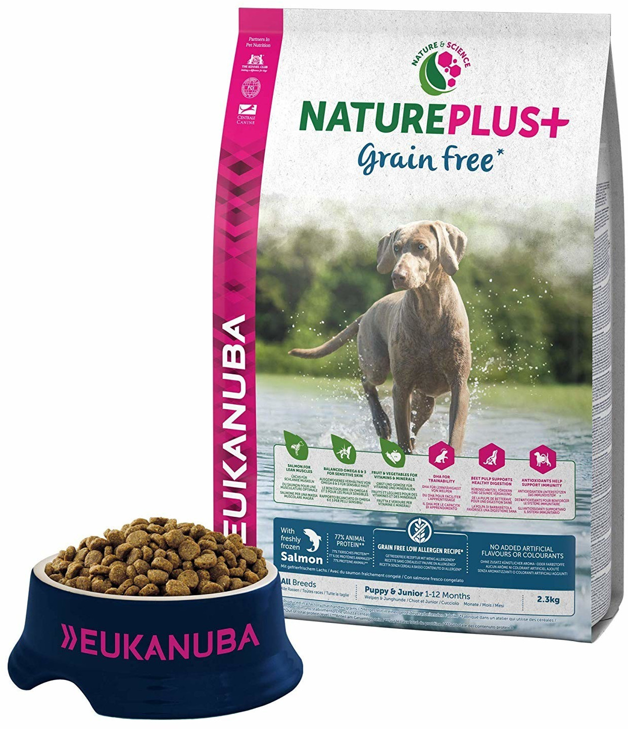 Eukanuba Chiots NaturePlus+ sans céréales saumon (2,3 kg)