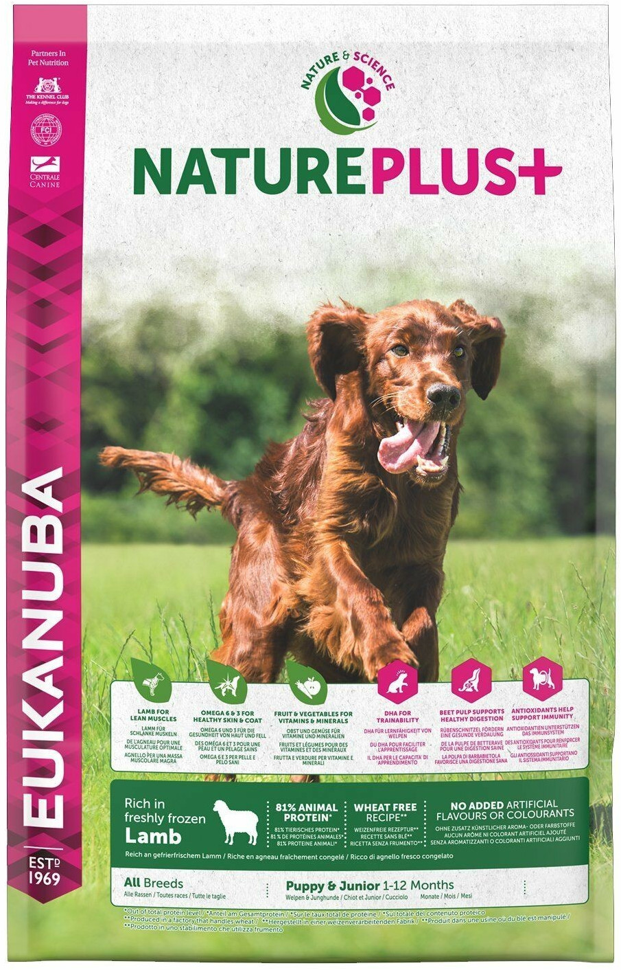 Eukanuba Chiots NaturePlus+ agneau (10 kg)