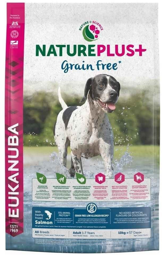 Eukanuba Adultes NaturePlus+ sans céréales saumon (10 kg)