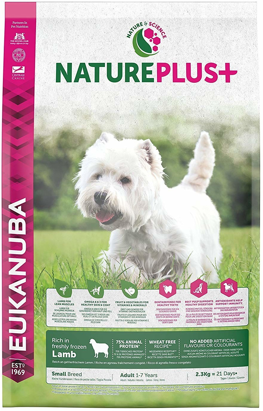 Eukanuba Adultes petite race NaturePlus+ agneau (2,3 kg)