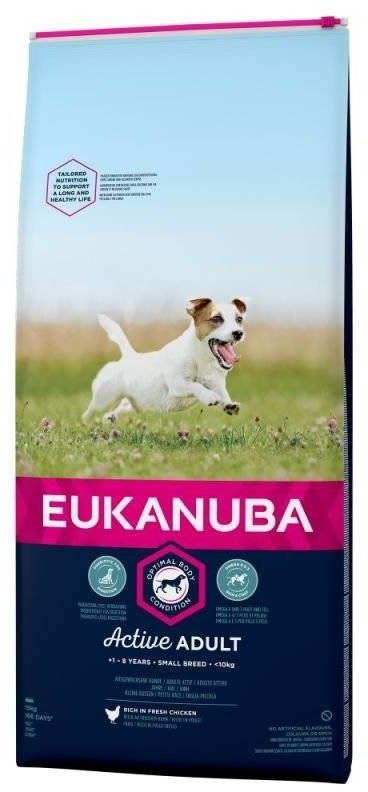 Eukanuba Active Adult petite race poulet (15 kg)