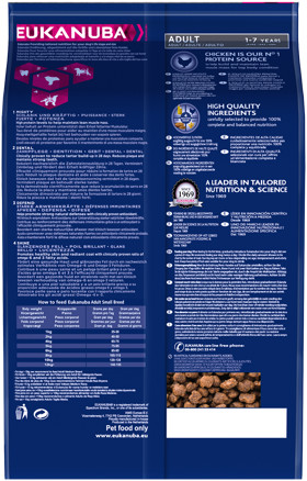 Eukanuba Croquettes pour chien Active Adult petite race poulet