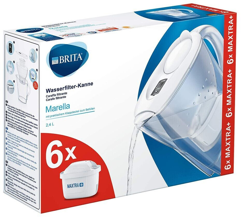 Cartouche Filtre Eau, Remplacement pour Brita Maxtra Plus, Recharge Marella  Carafe Filtrante（6pcs）