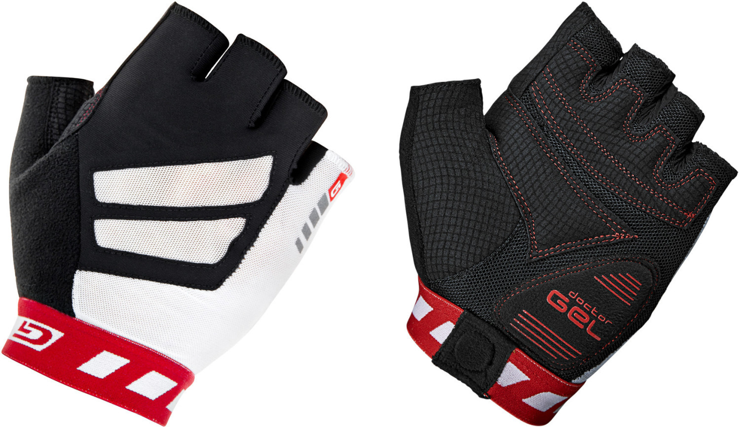 GripGrap WorldCup Short Finger Padded Gloves Red-White