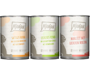 MjAMjAM Katzenfutter Mixpaket II (12x125 G) – Wild, Pute, Ente, Getreidefrei, Hoher Fleischanteil