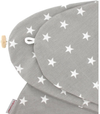 HOBEA-Germany Breastfeeding Pillow Cover - Stars Grey White