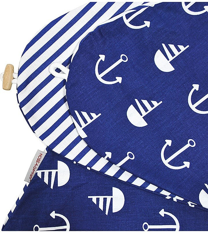 HOBEA-Germany Breastfeeding Pillow Cover - Anchor Blue White