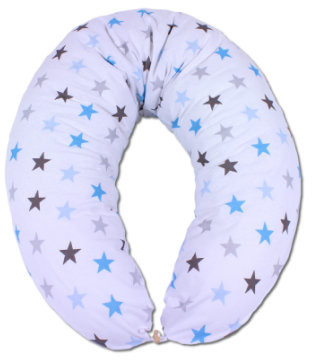 HOBEA-Germany Breastfeeding Pillow - Stars White Blue