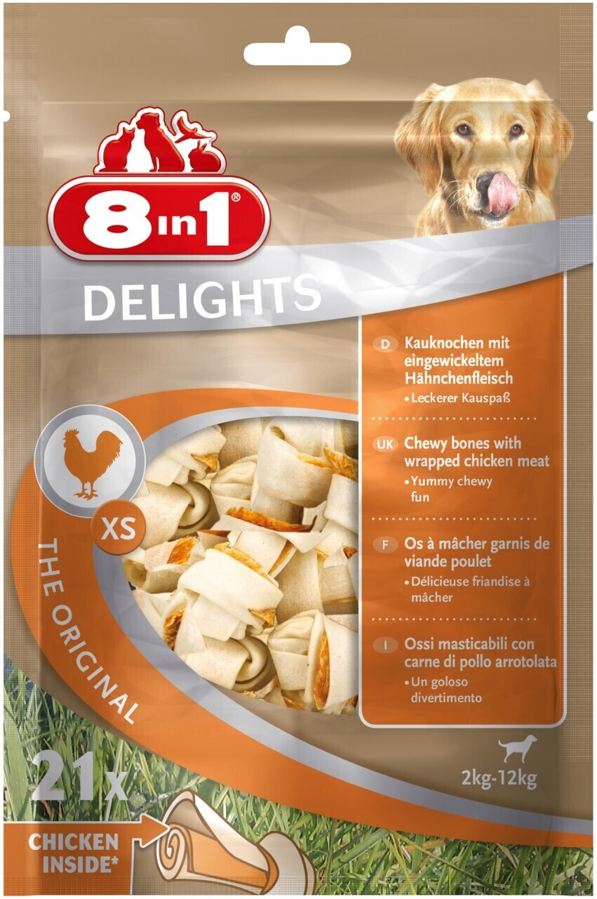 8in1 Os à mâcher Delights XS 21 pièces