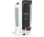 Brandson Turmventilator mit Fernbedienung LED-Display Oszillation schwarz/weiß 