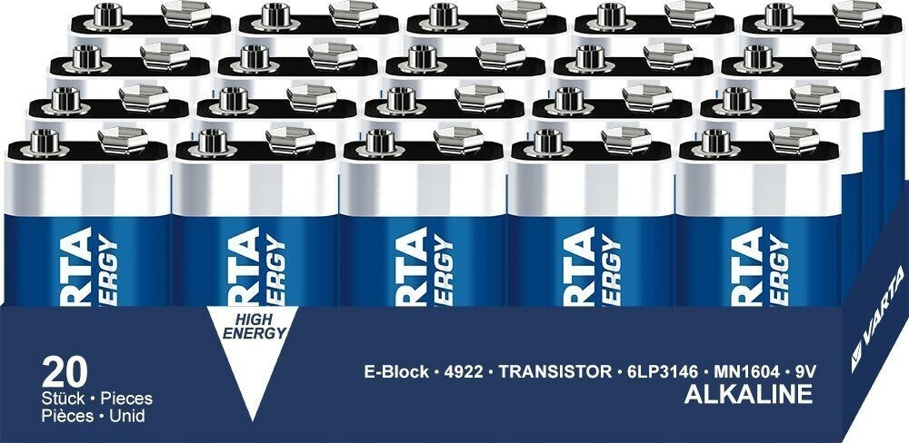 Pile batterie 9V / E Block Varta Lithium Varta 6122 1x 6F22 / 6LR61 / AM-61
