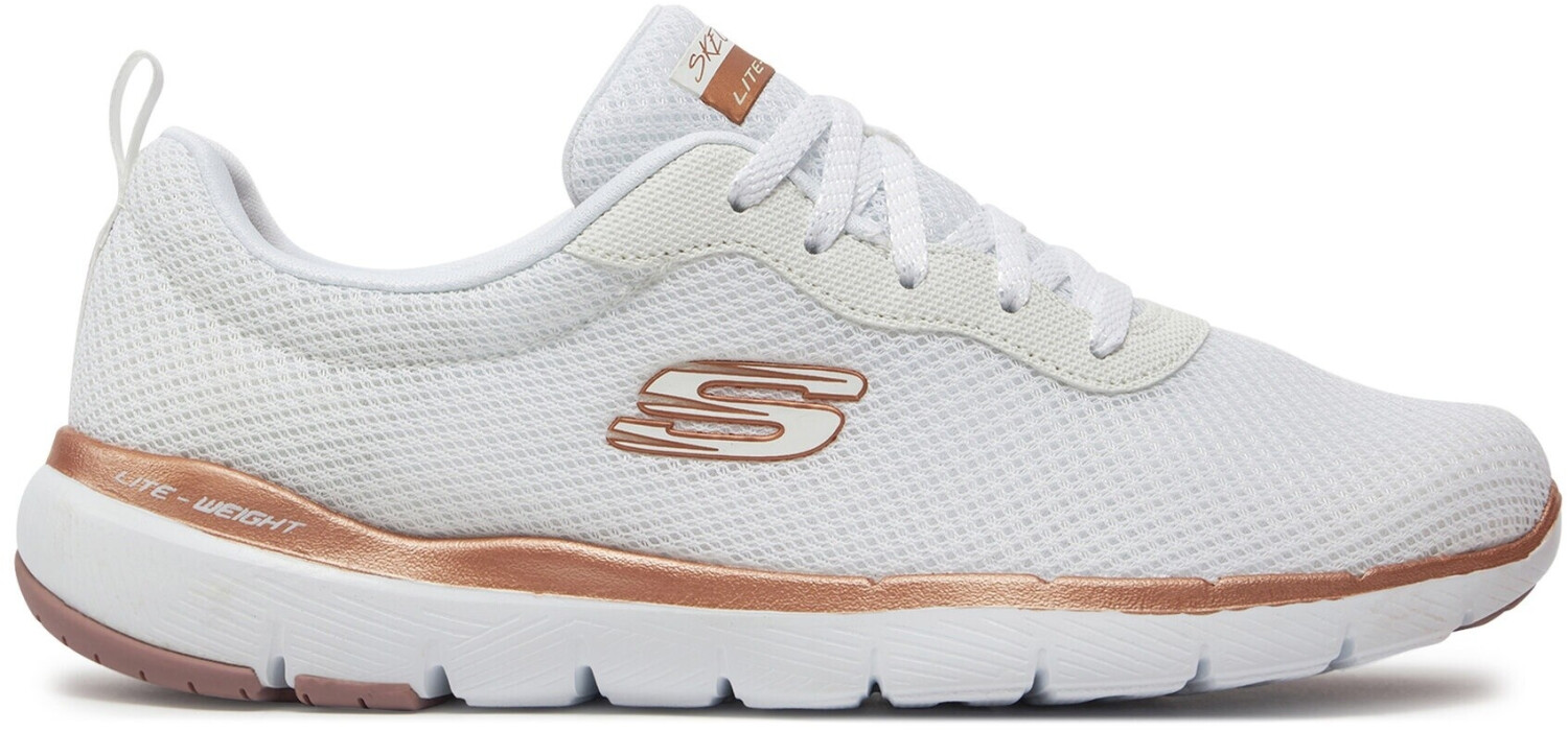 Skechers flex appeal 3.0 white rose gold discount