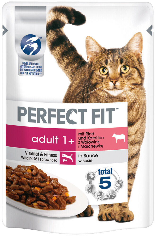 Perfect Fit Cat Adult 1+ Wet Food Beef & Carrots 85g