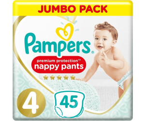 2 x 45 unidades PAMPERS Premium Protection Pants tamaño 4 para 9-15 kg 45 Pañales 
