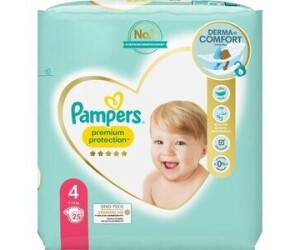 Pampers Couches Taille 4 (9-14 kg), Premium Protection, 168