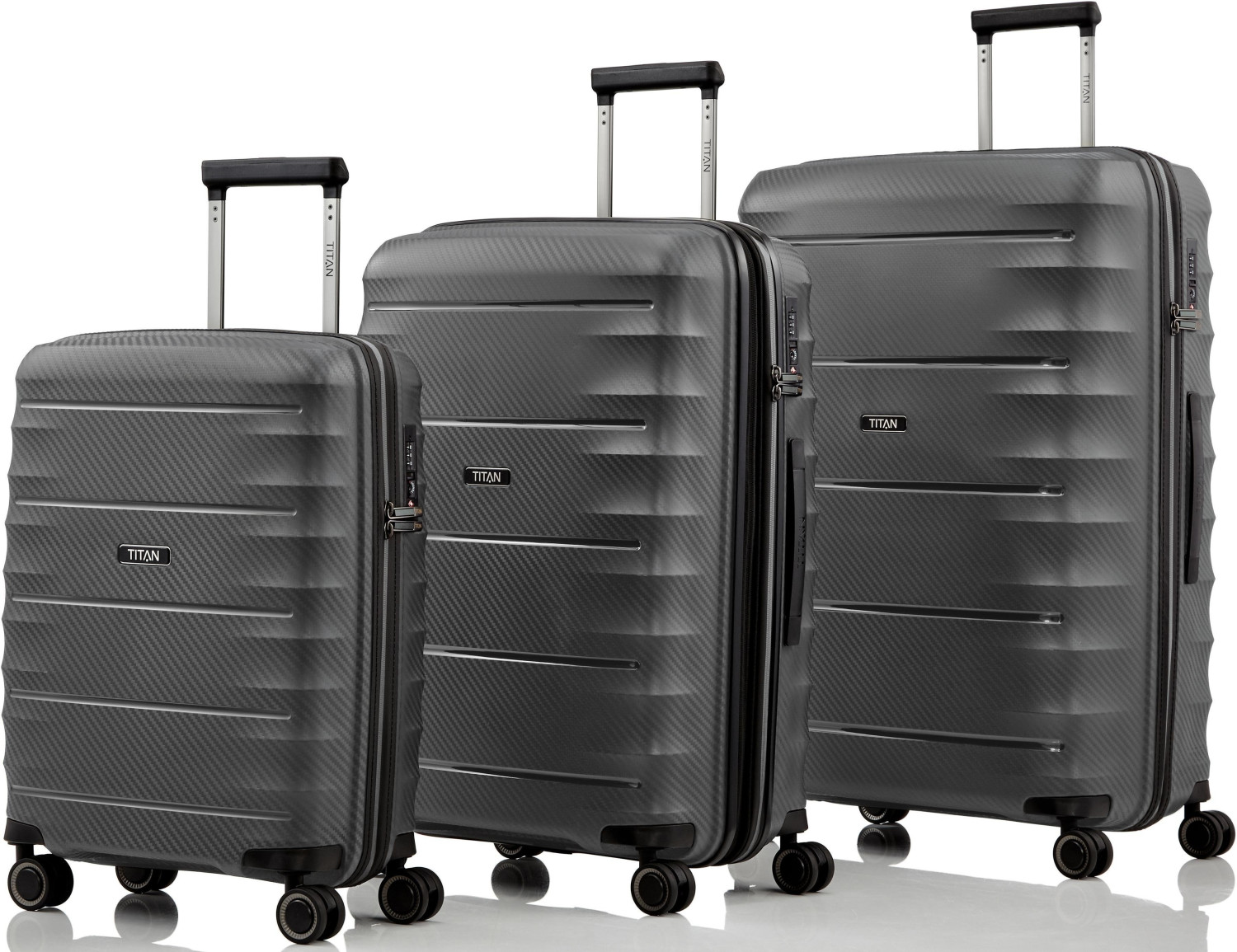 Titan Highlight 4 Wheel Trolley Set 75/67/55 cm Anthracite