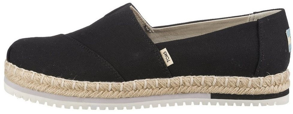 Toms Shoes Platform Alpargatas black