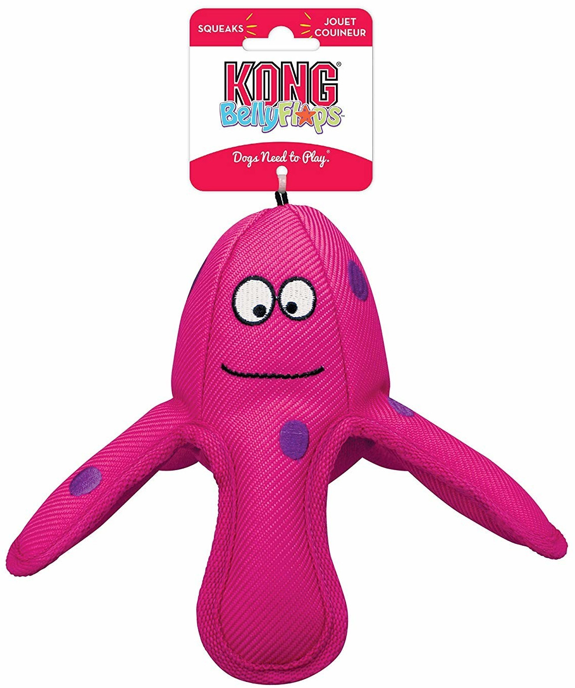 Photos - Dog Toy KONG Pet Toys  Belly Flops Octopus M Pink 