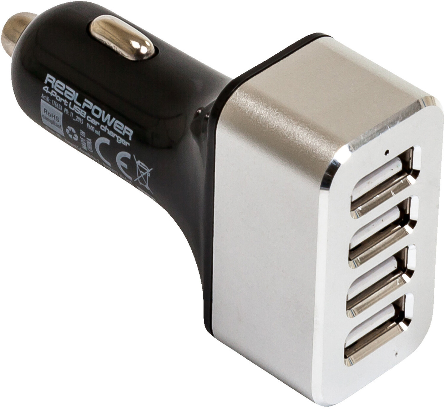 RealPower 4-Port USB car charger