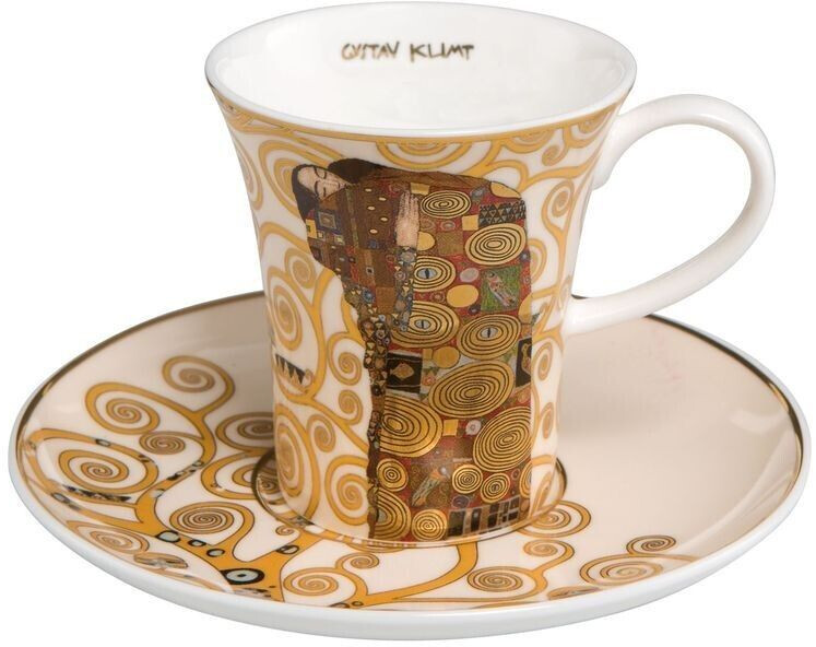 Goebel-Kunststoffe Gustav Klimt espresso cup THE fulfillment with gold rim conical