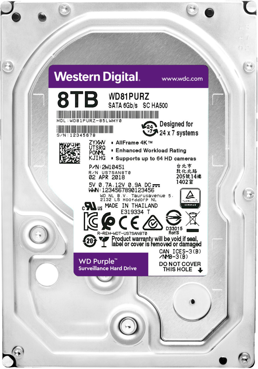 Western Digital Purple SATA 8TB (WD82PURZ) desde 259,99 € | Compara ...