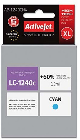 ActiveJet AB-1240CNX pour   Brother LC-1240C cyan