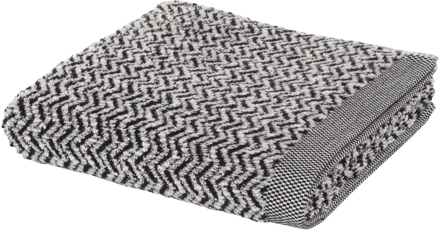 Möve Brooklyn Fischgrat 80x150cm Black