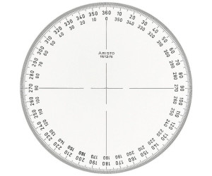 15 cm Homyl Transparent Winkelmesser 360° Vollkreis aus Acryl 