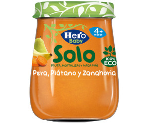 Hero Baby Solo Pera, Plátano y Zanahoria (120g) desde 1,19
