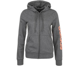 Adidas Women Essentials Linear Full Zip Hoodie dark grey Adidas Women Essentials Linear Full Zip Hoodie dark grey