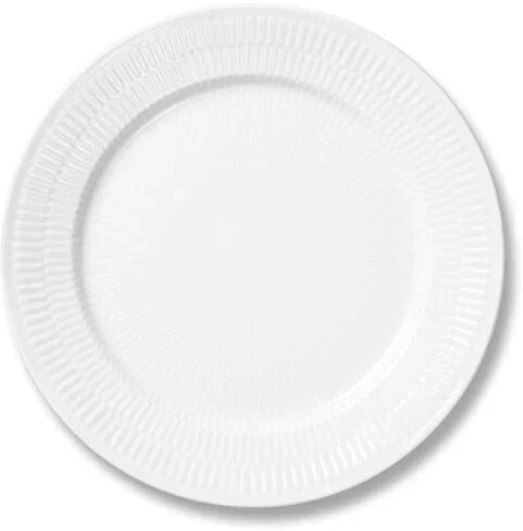 Royal Copenhagen White ribbed plate 1 (27 cm)