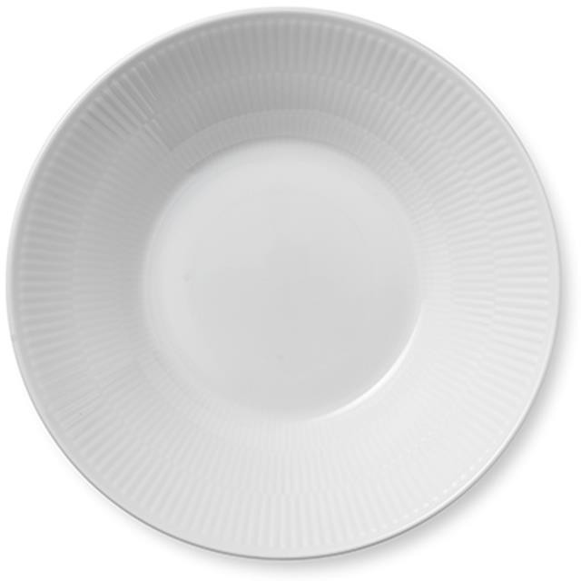 Royal Copenhagen White Ripped Deep Plate 2 (24 cm)