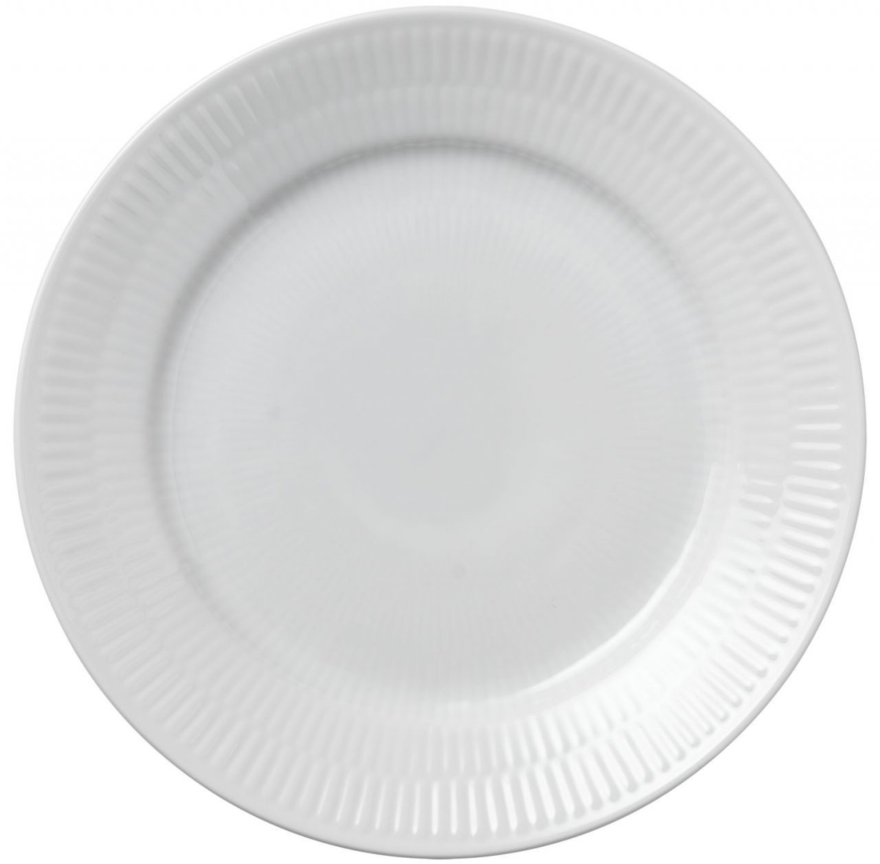 Royal Copenhagen White ribbed plate 1 (19 cm)
