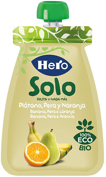 Hero Baby Solo Plátano, Pera y Naranja (100g) desde 0,89 €