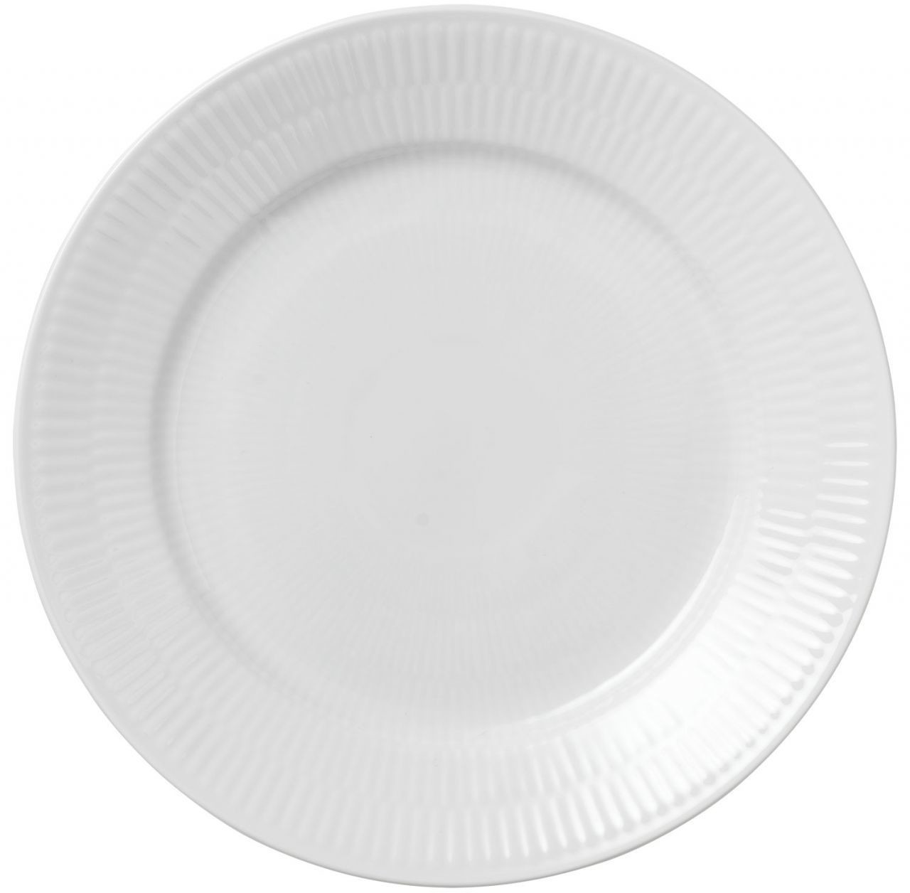 Royal Copenhagen White ribbed plate 1 (22 cm)