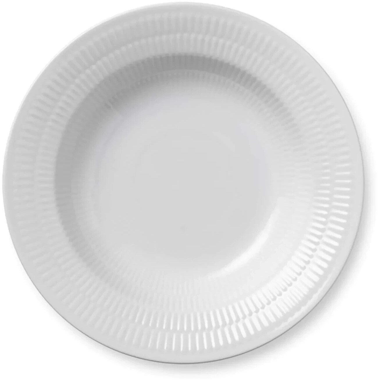 Royal Copenhagen White Ripped Deep Plate 1 (21 cm)