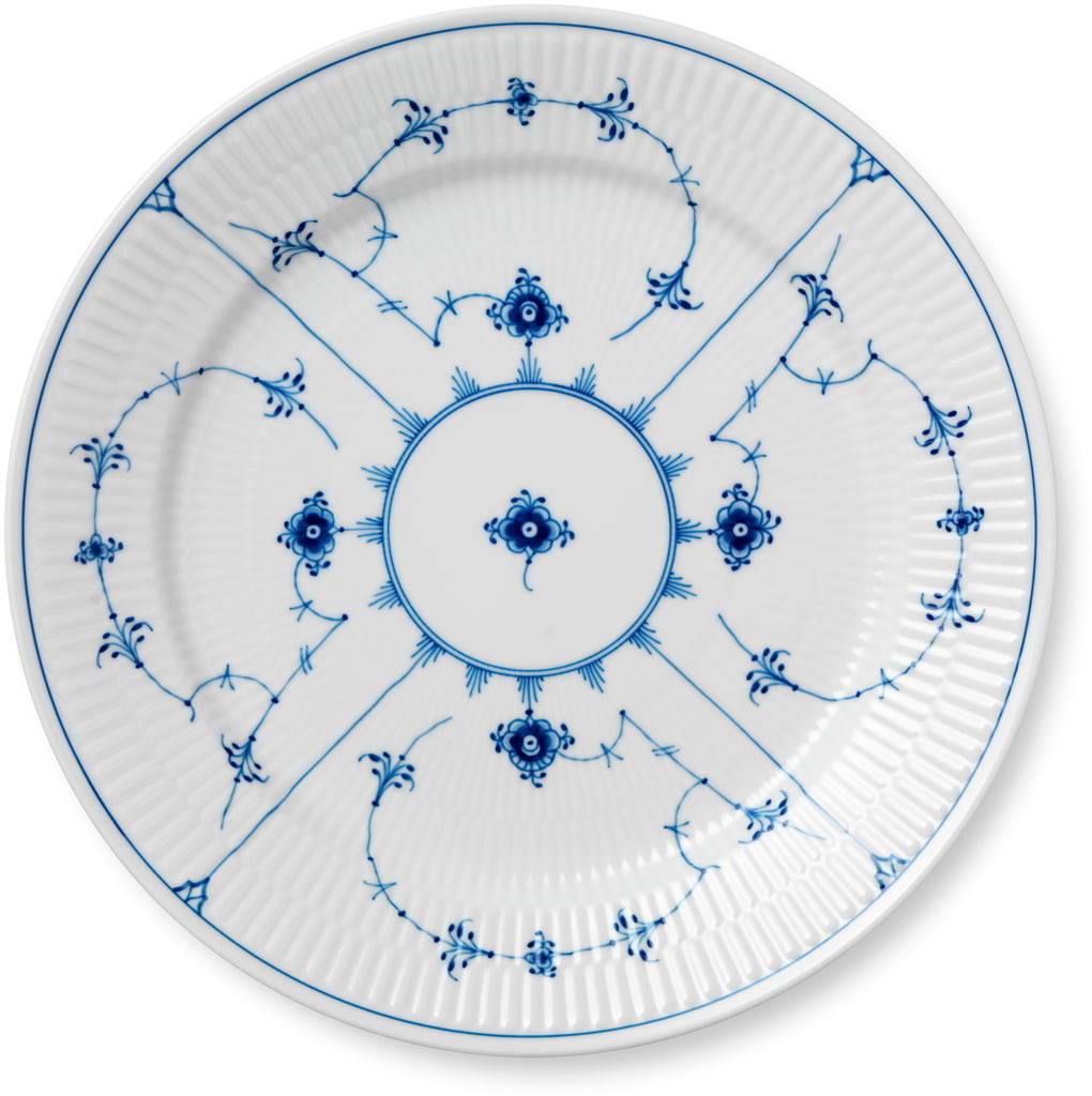 Royal Copenhagen Musselmalet plate blue ribbed (27 cm)